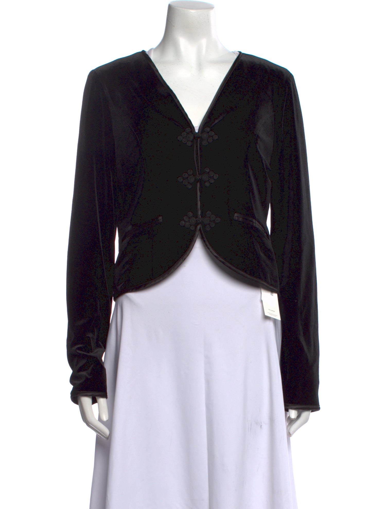 Ciao Lucia V-Neck Long Sleeve Crop Top