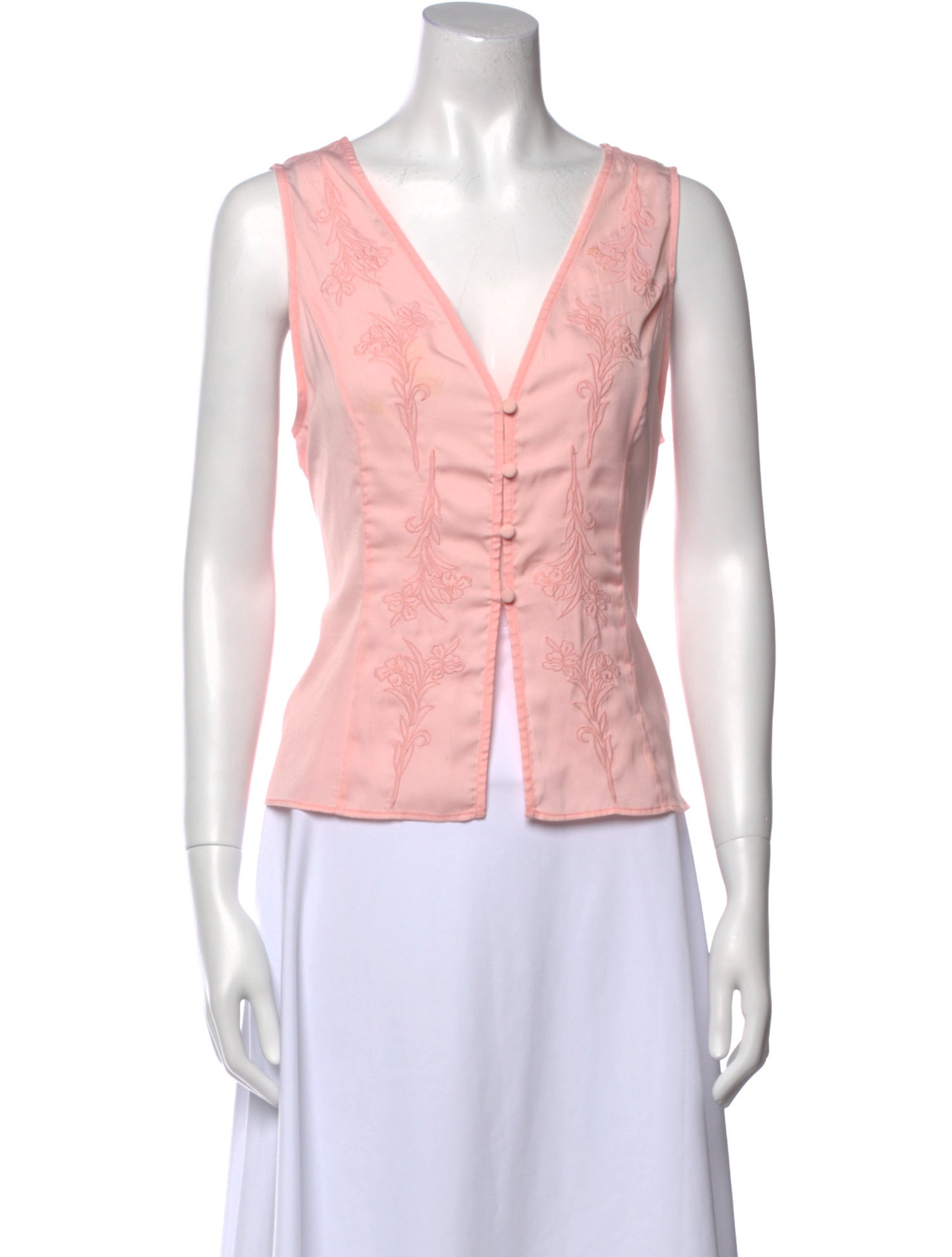 Ciao Lucia V-Neck Sleeveless Crop Top