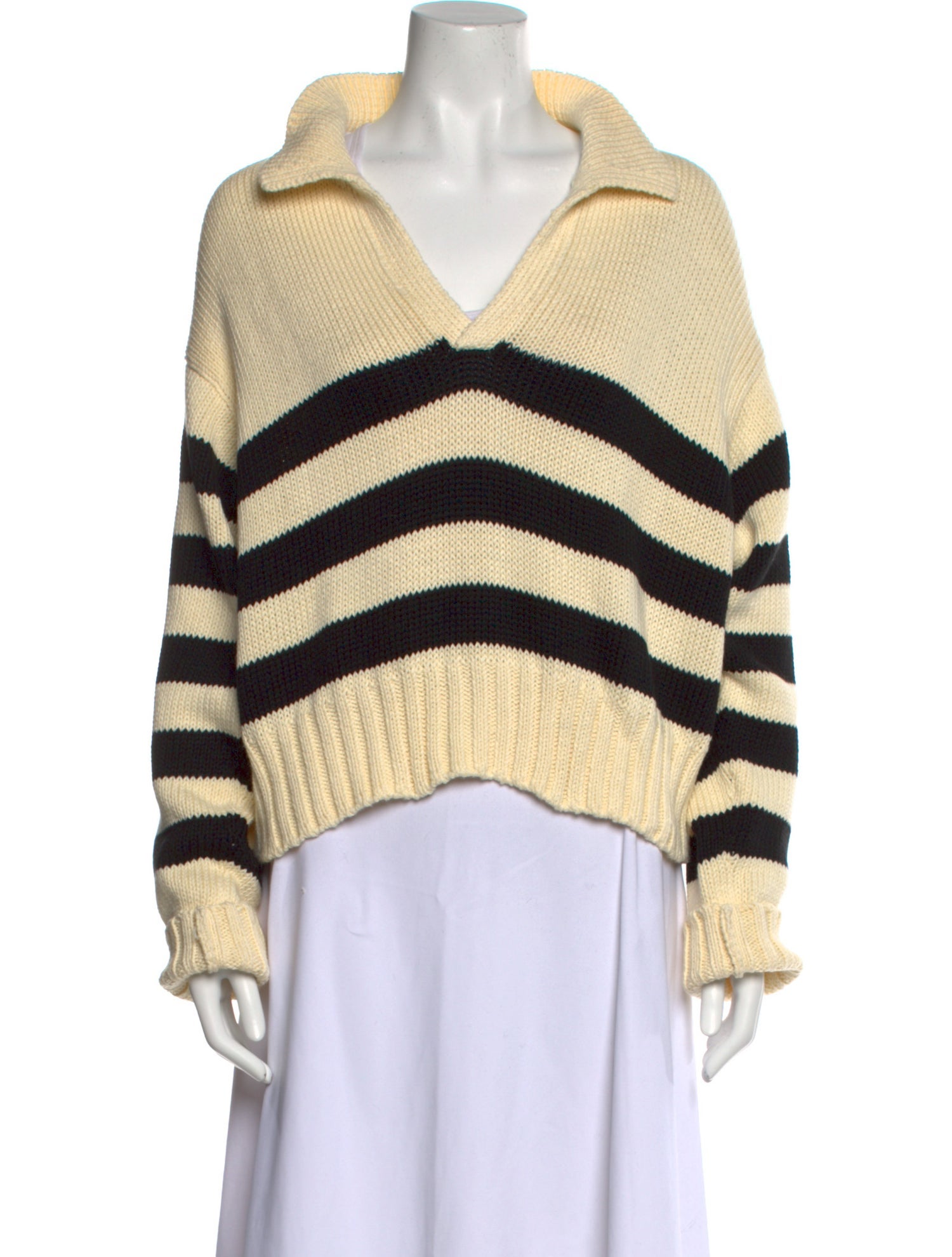 Ciao Lucia Striped V-Neck Sweater