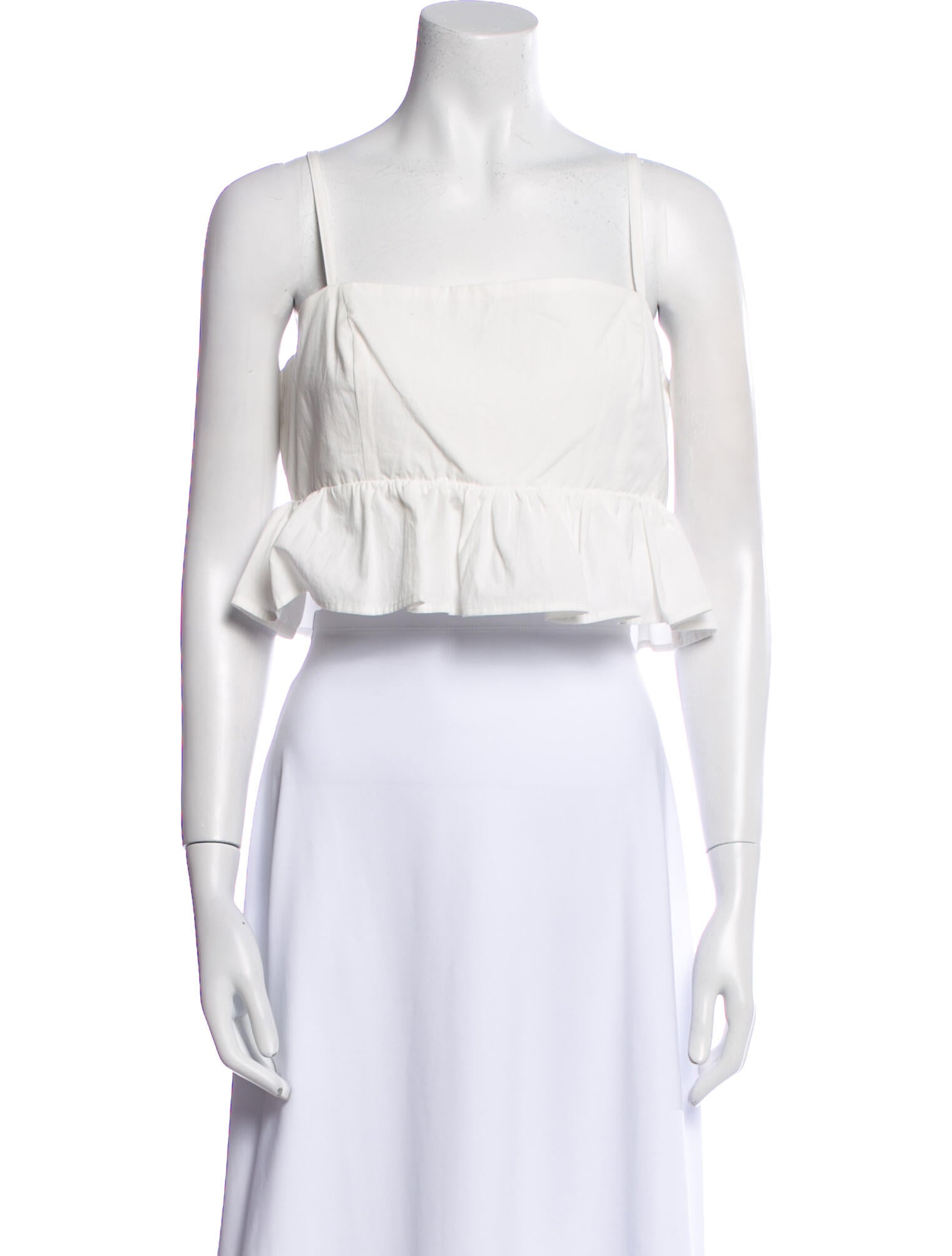 Ciao Lucia Square Neckline Sleeveless Crop Top