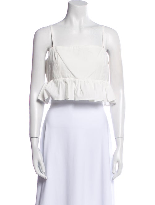 Ciao Lucia Square Neckline Sleeveless Crop Top