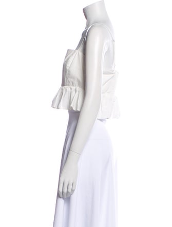 Ciao Lucia Square Neckline Sleeveless Crop Top