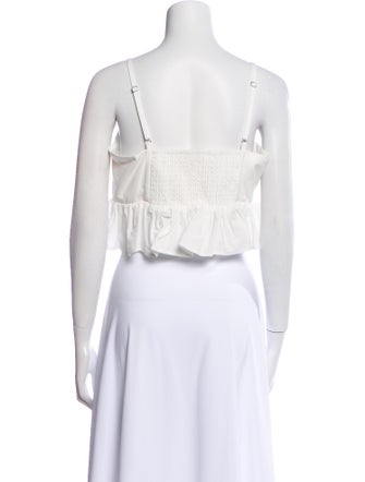 Ciao Lucia Square Neckline Sleeveless Crop Top