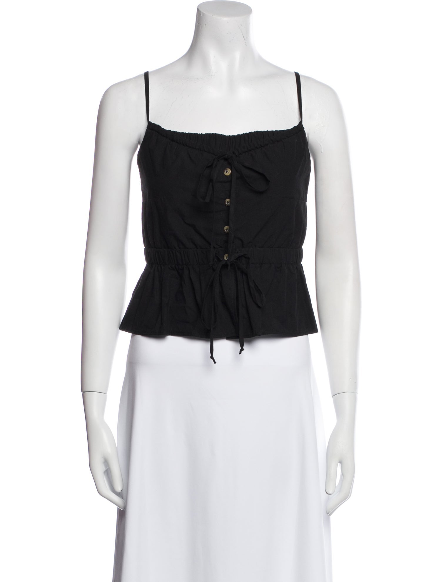 Ciao Lucia Square Neckline Sleeveless Crop Top