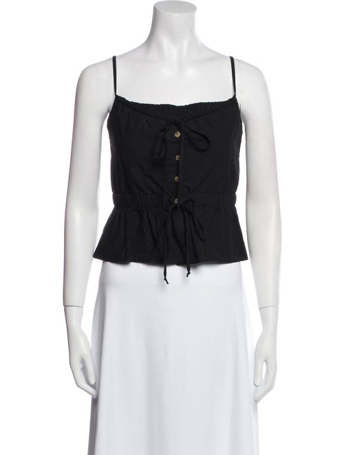 Ciao Lucia Square Neckline Sleeveless Crop Top