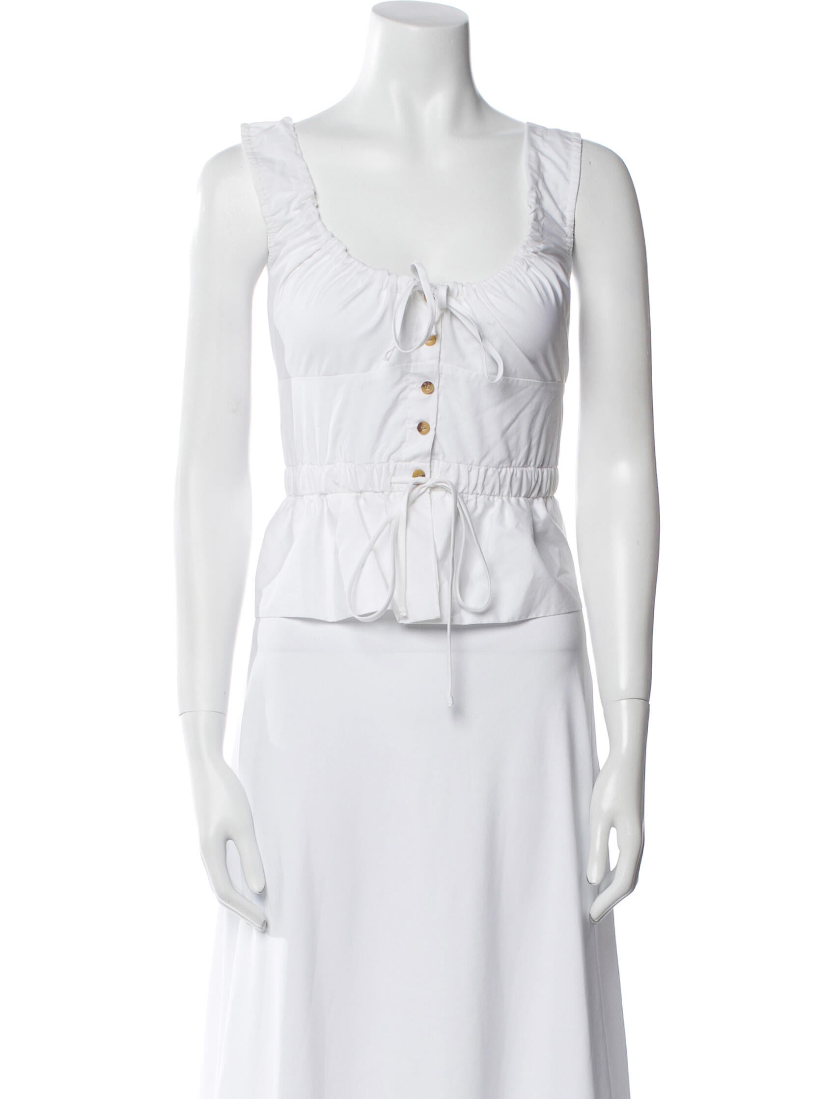 Ciao Lucia Square Neckline Sleeveless Crop Top