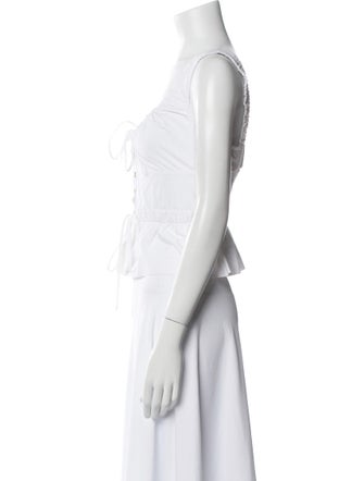 Ciao Lucia Square Neckline Sleeveless Crop Top