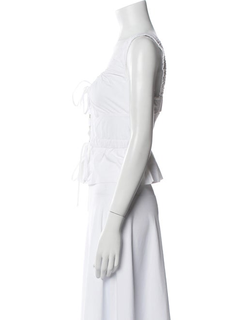 Ciao Lucia Square Neckline Sleeveless Crop Top