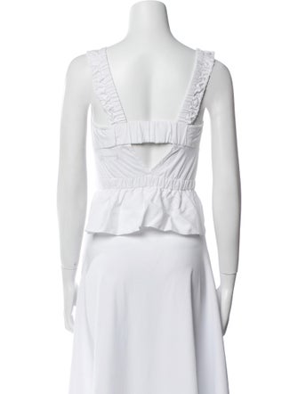 Ciao Lucia Square Neckline Sleeveless Crop Top