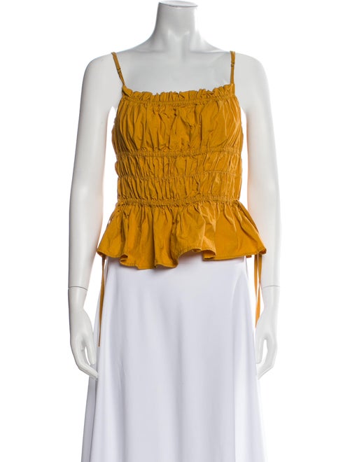 Ciao Lucia Printed Square Neckline Crop Top