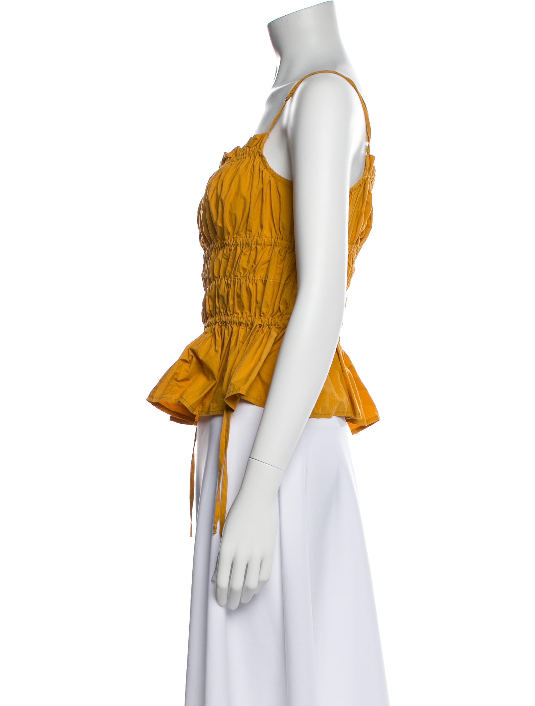 Ciao Lucia Printed Square Neckline Crop Top