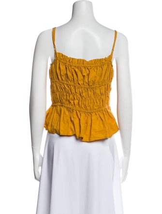 Ciao Lucia Printed Square Neckline Crop Top