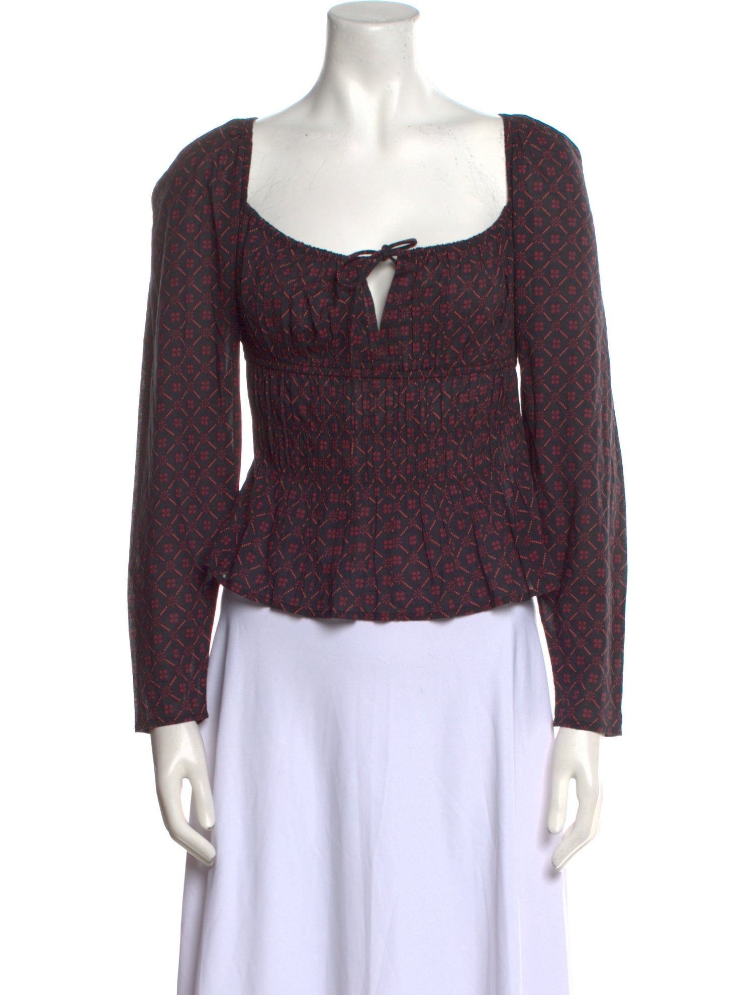 Ciao Lucia Printed Scoop Neck Top