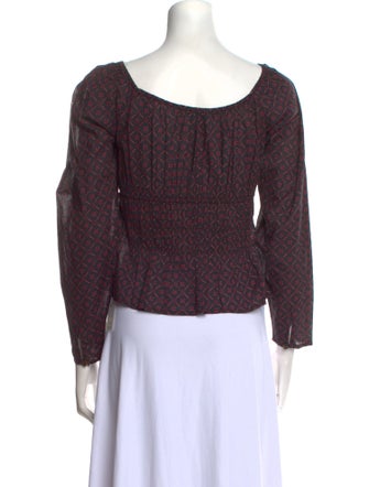 Ciao Lucia Printed Scoop Neck Top