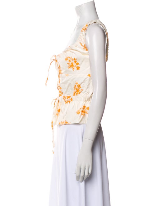 Ciao Lucia Floral Print V-Neck Crop Top