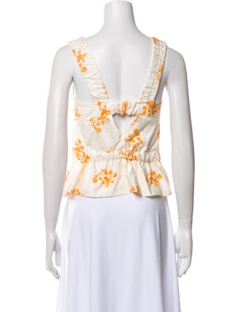 Ciao Lucia Floral Print V-Neck Crop Top