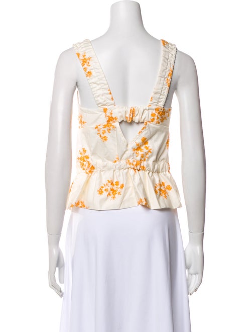 Ciao Lucia Floral Print V-Neck Crop Top