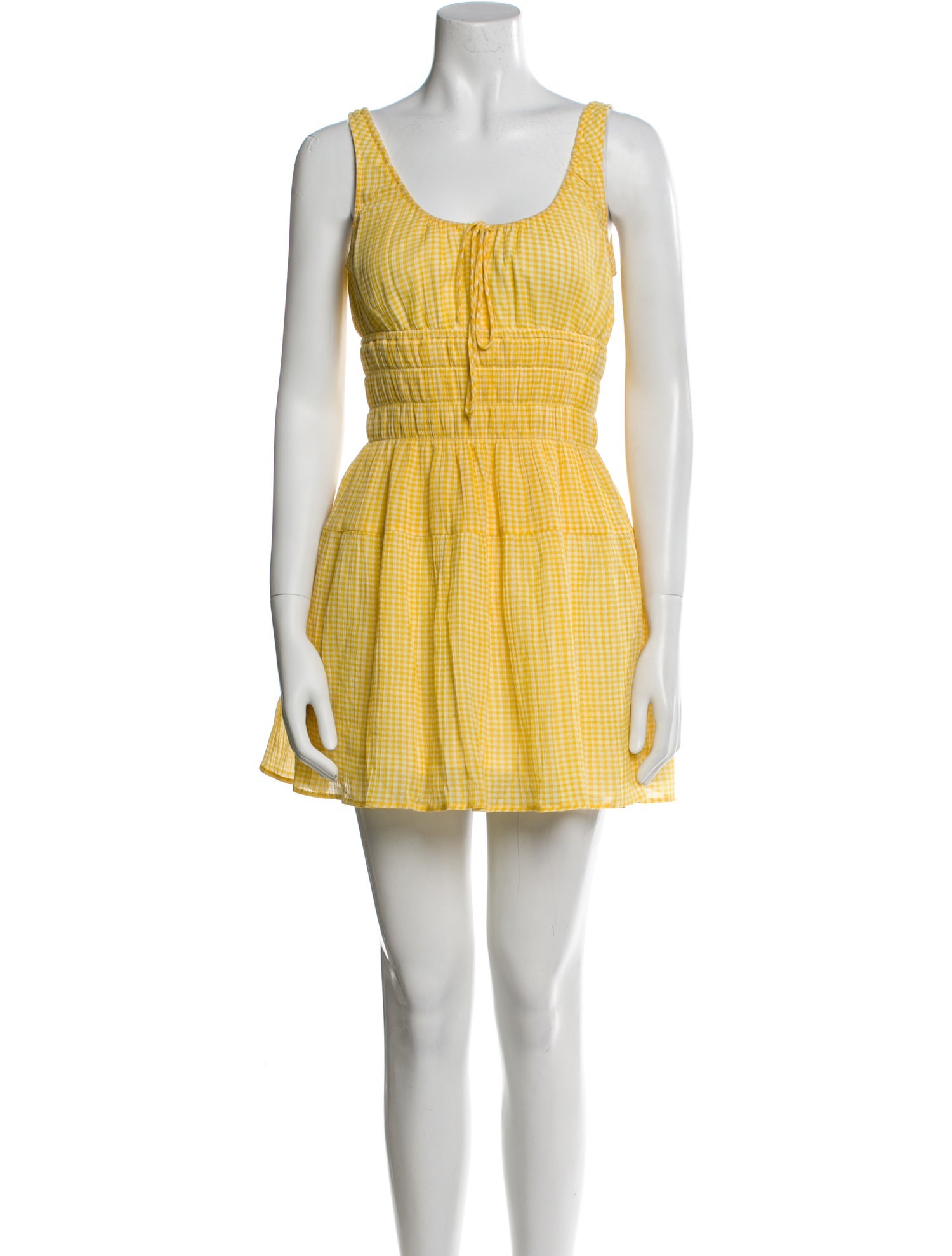 Ciao Lucia Plaid Print Mini Dress