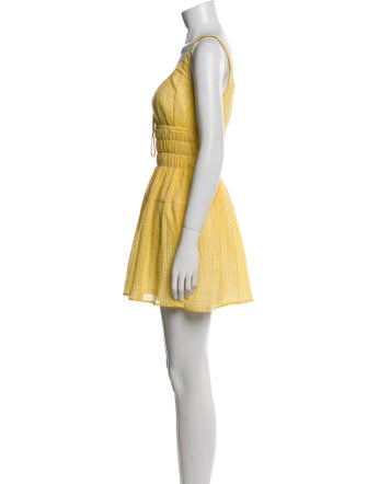 Ciao Lucia Plaid Print Mini Dress