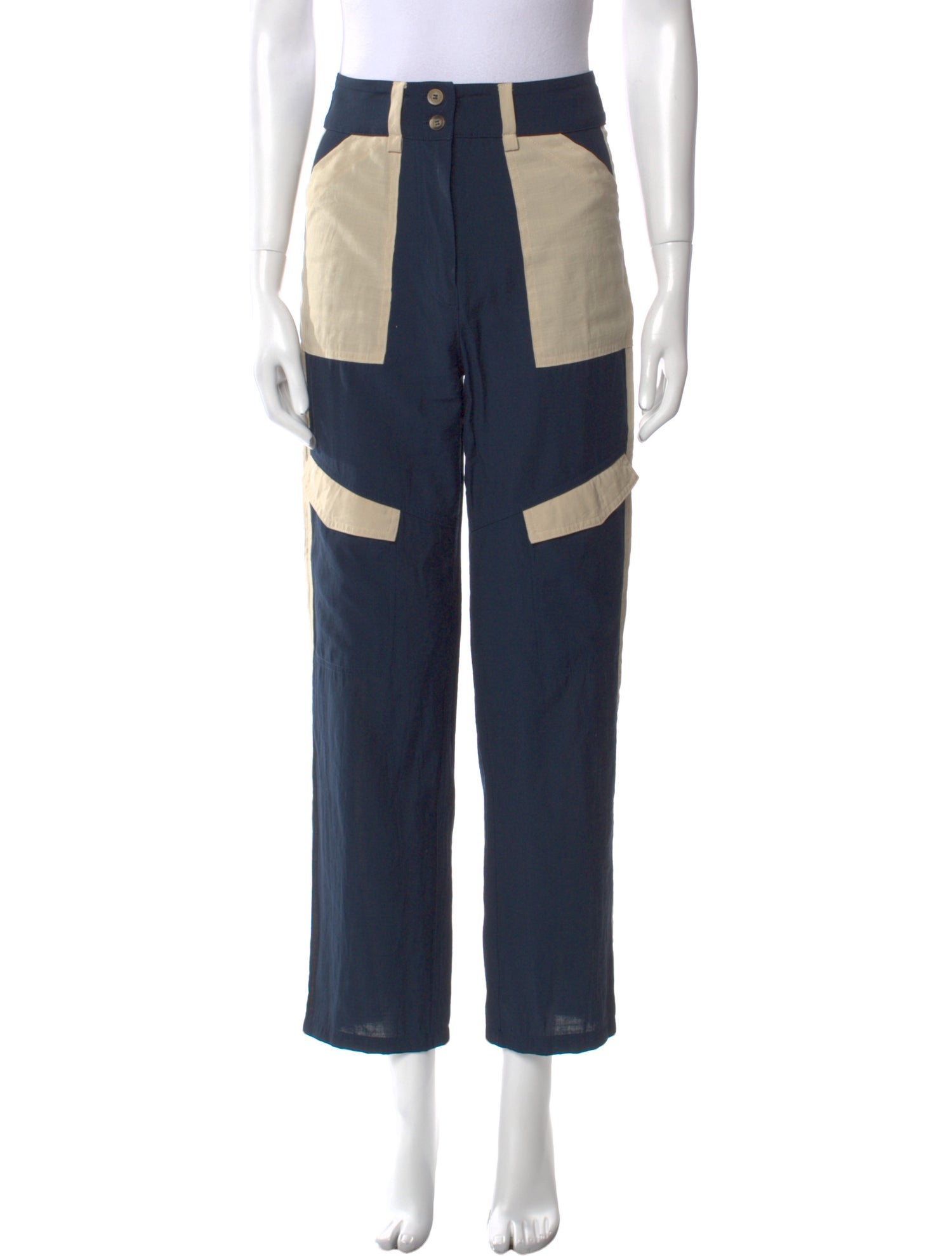 Ciao Lucia Colorblock Pattern Straight Leg Pants