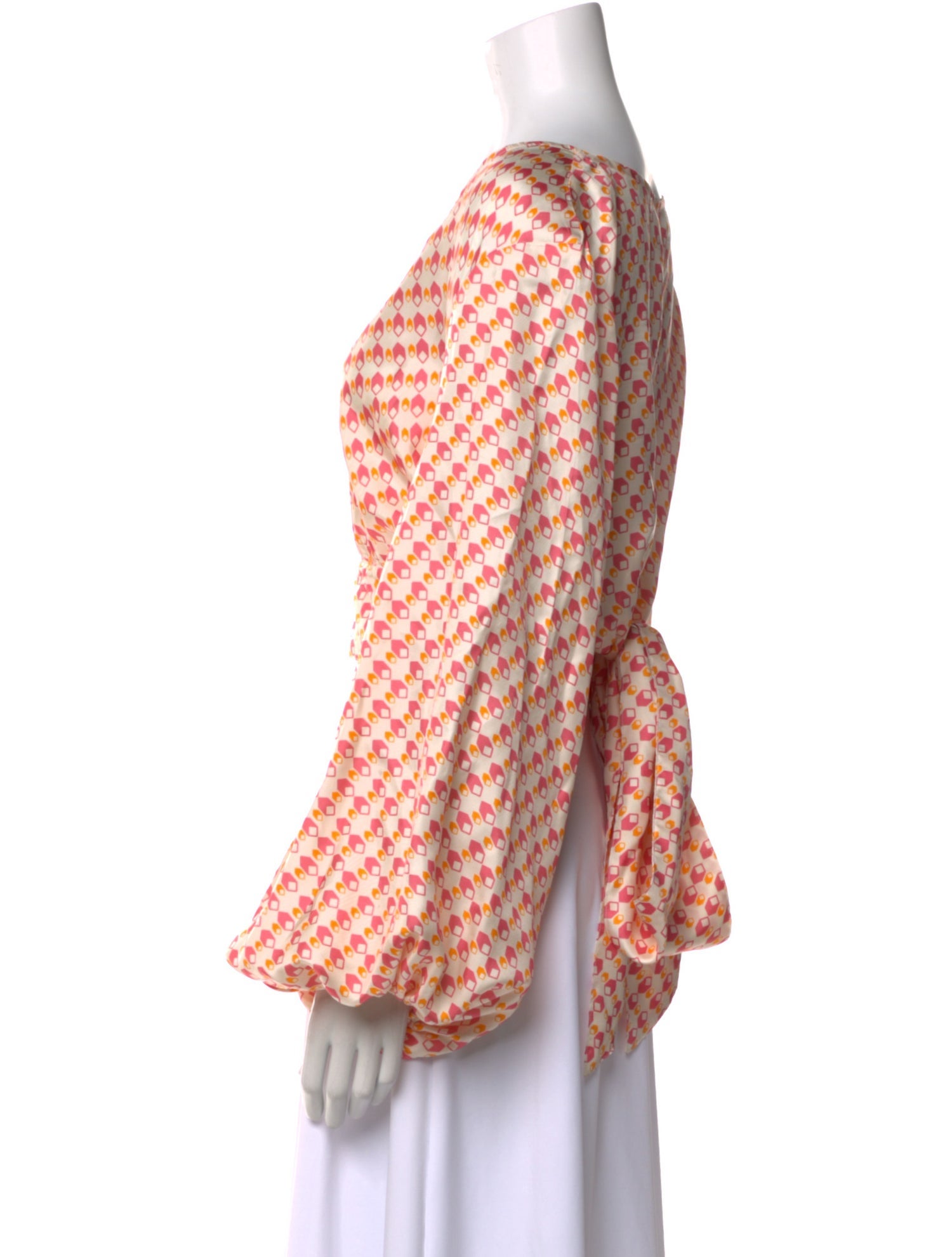 Ciao Lucia Silk Printed Crop Top