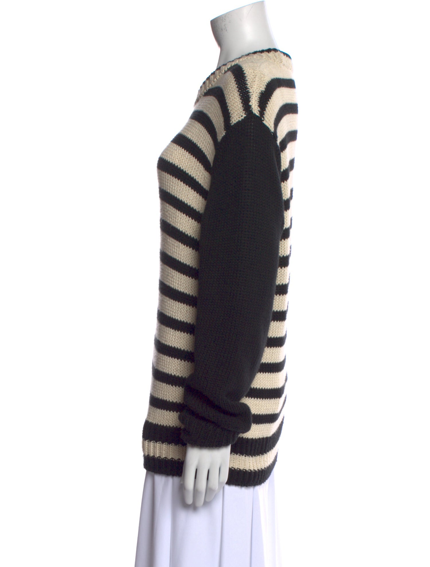 Ciao Lucia Striped Scoop Neck Sweater