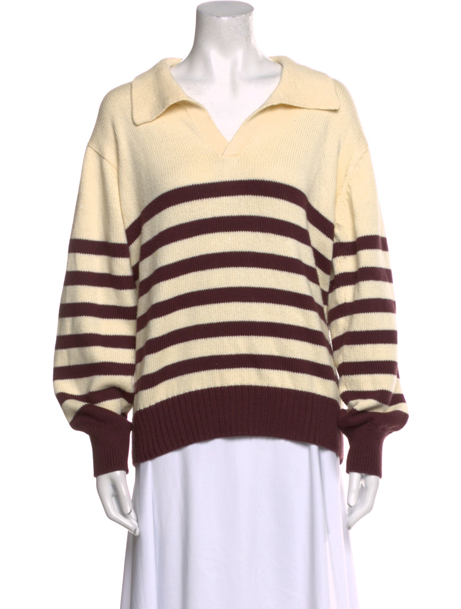 Ciao Lucia Striped V-Neck Sweater