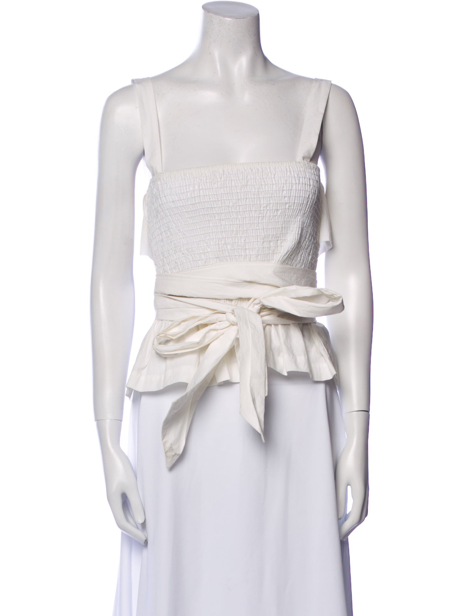 Ciao Lucia Square Neckline Sleeveless Crop Top