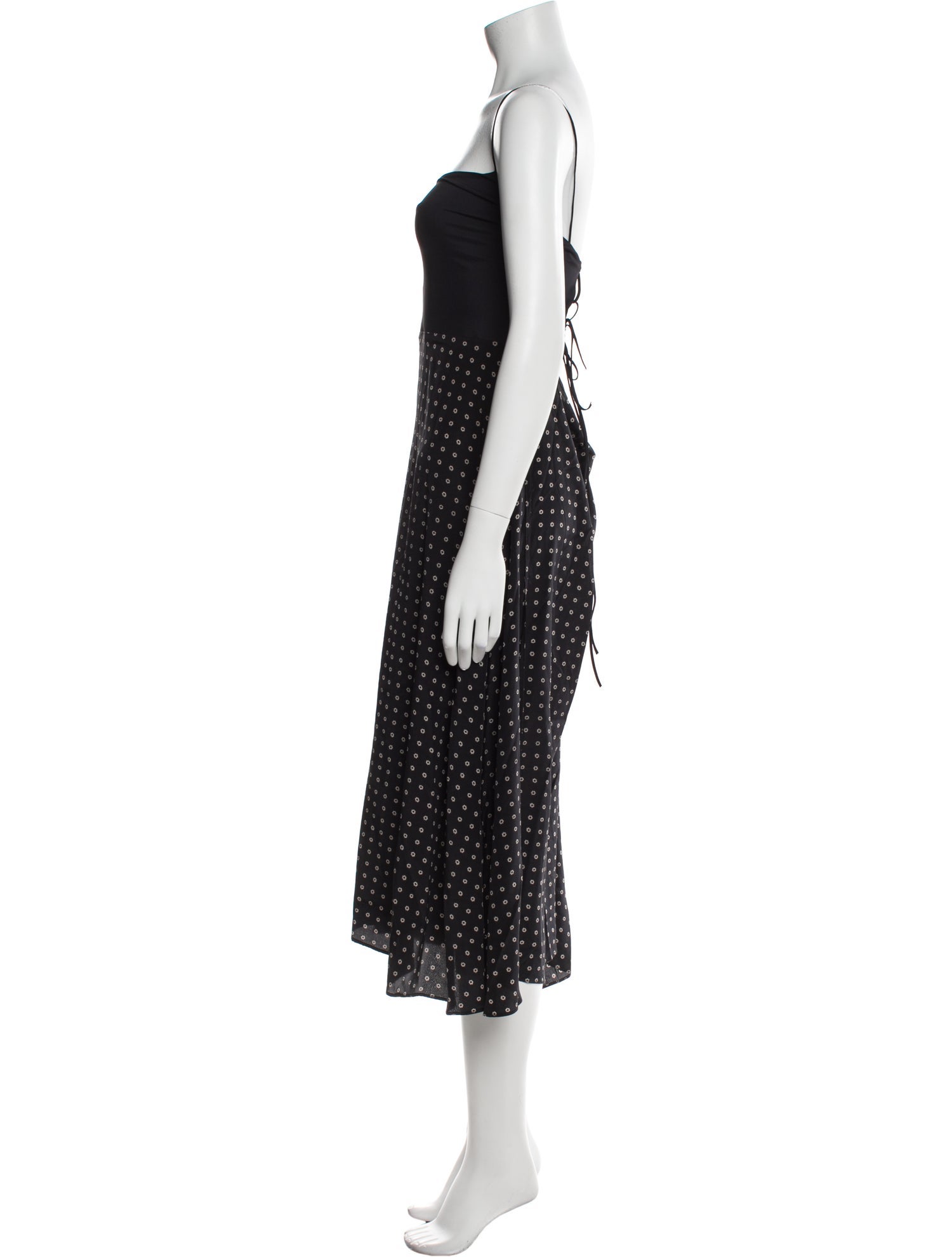 Ciao Lucia Polka Dot Print Midi Length Dress