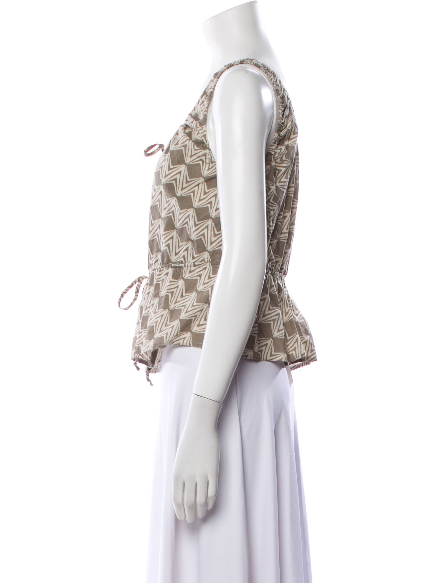 Ciao Lucia Printed One-Shoulder Crop Top