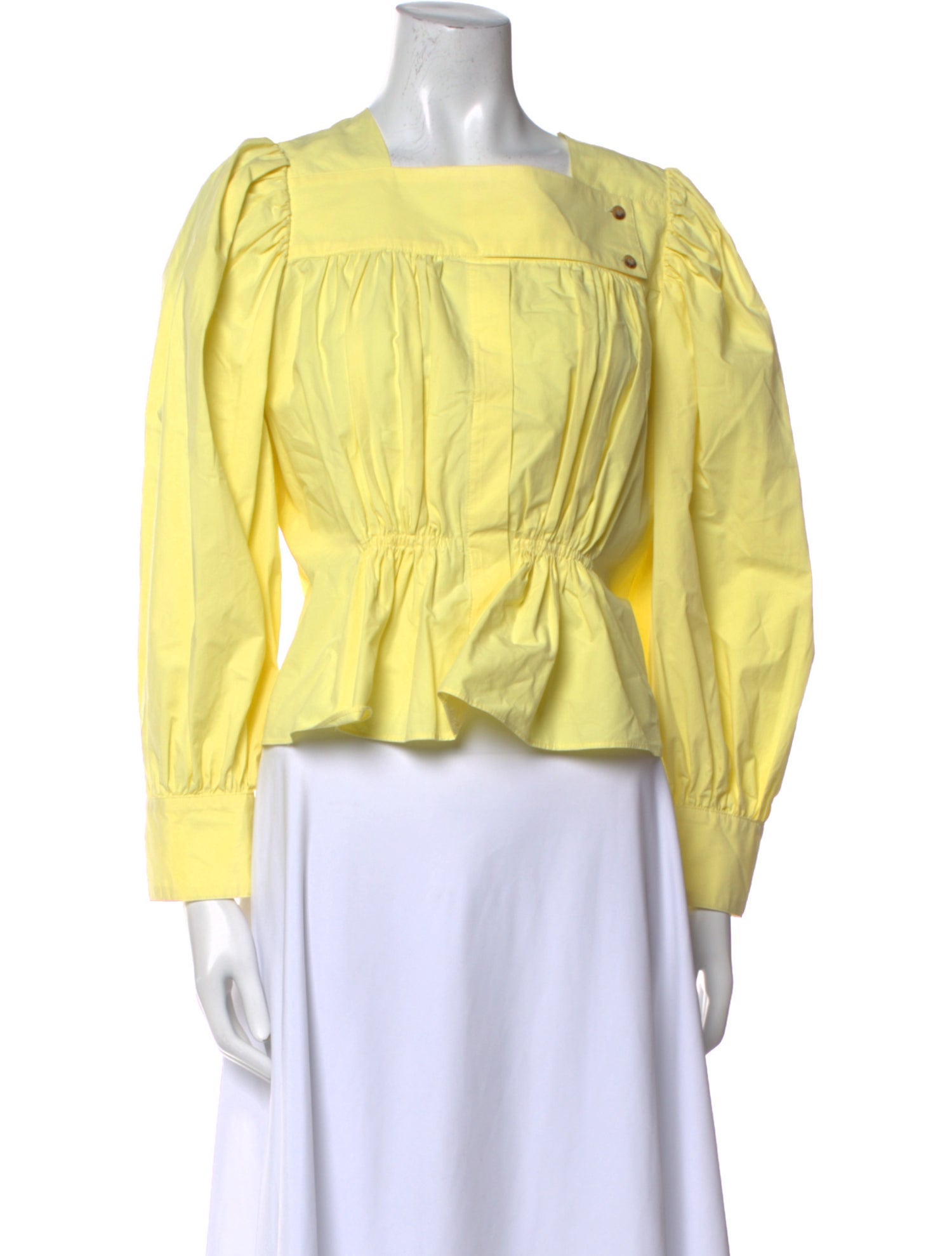 Ciao Lucia Square Neckline Long Sleeve Crop Top