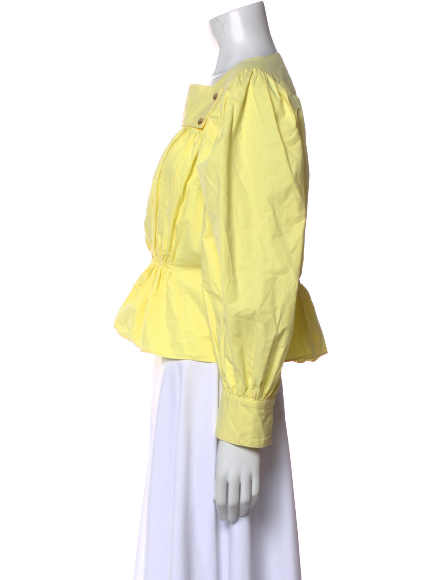 Ciao Lucia Square Neckline Long Sleeve Crop Top