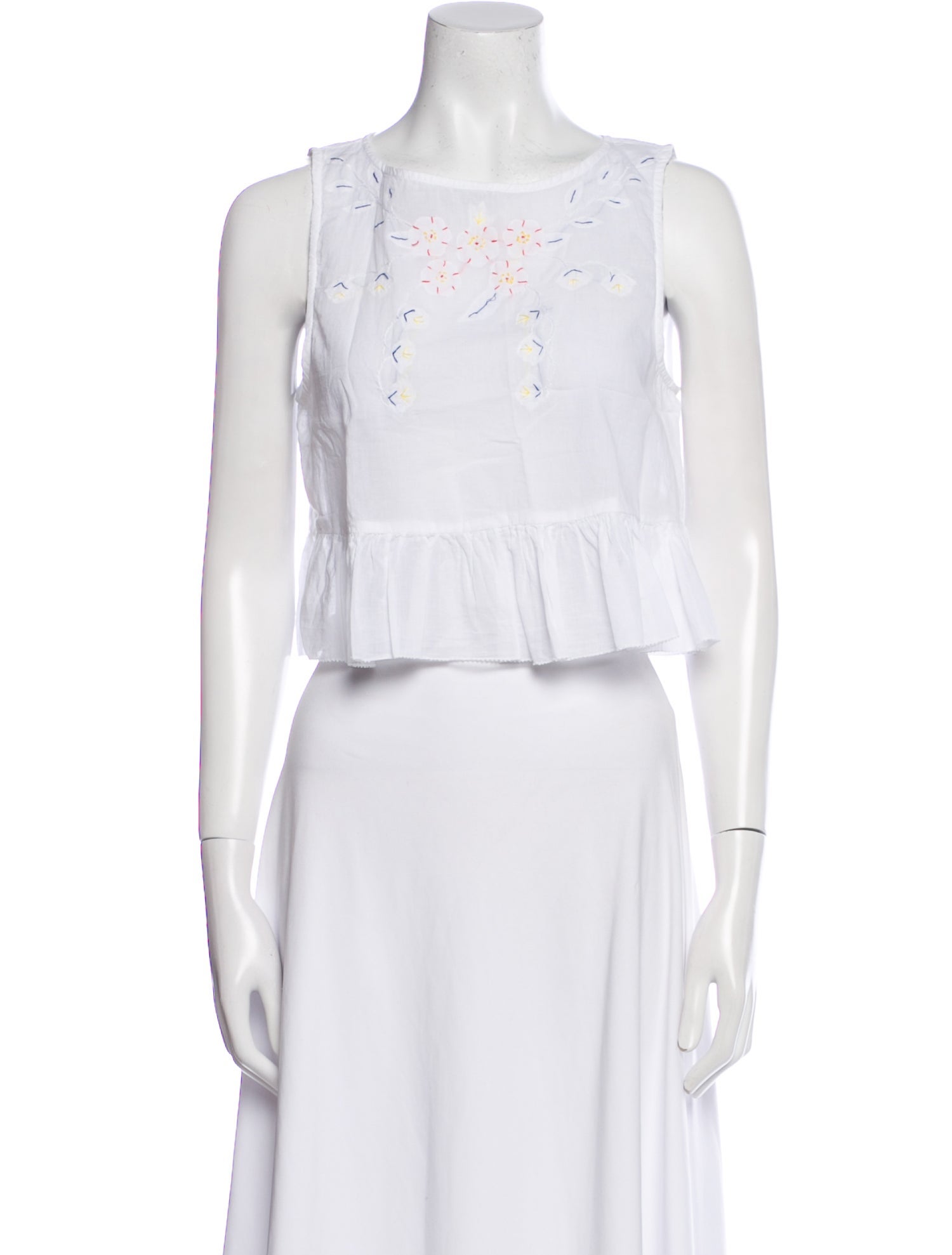 Ciao Lucia Square Neckline Sleeveless Crop Top