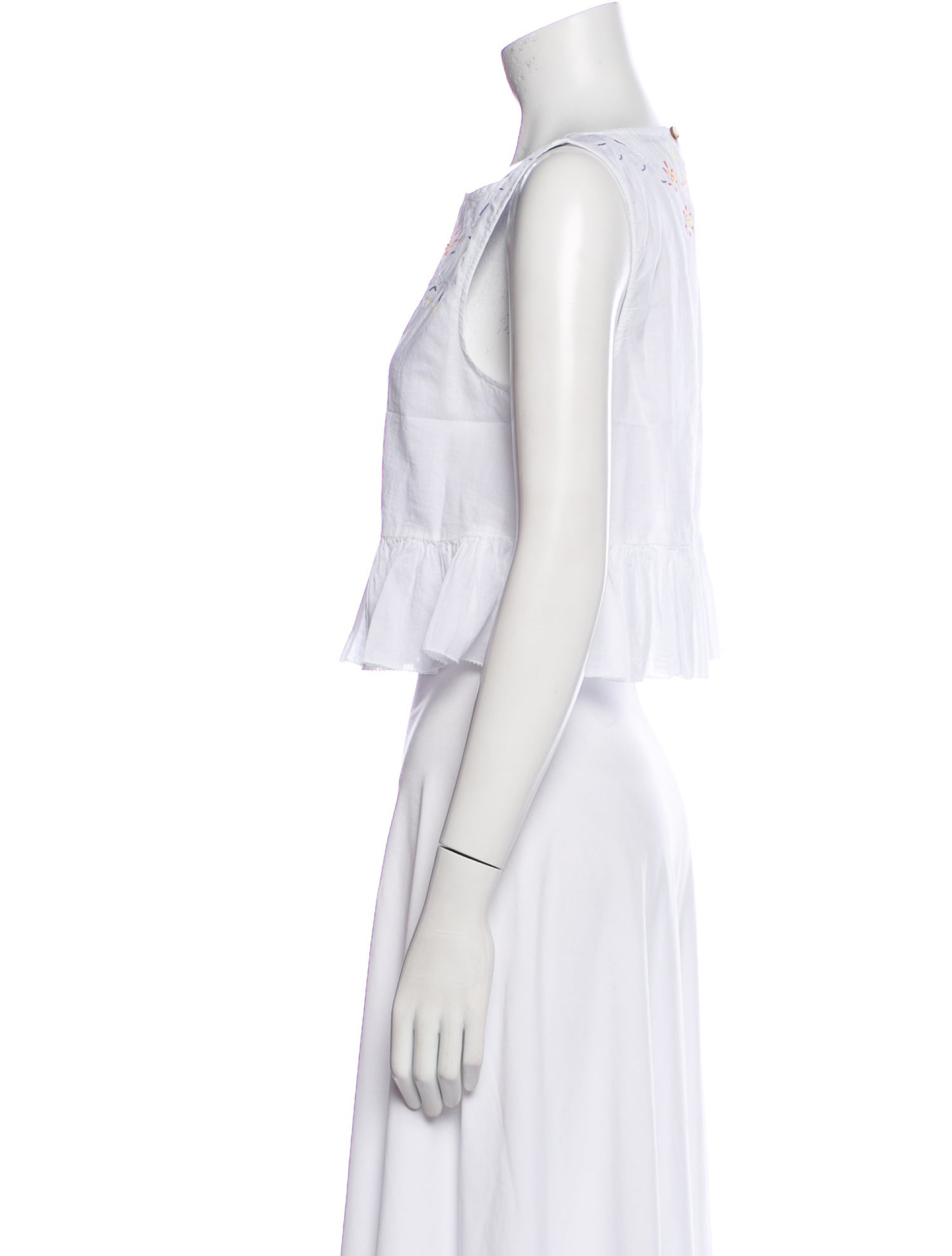 Ciao Lucia Square Neckline Sleeveless Crop Top