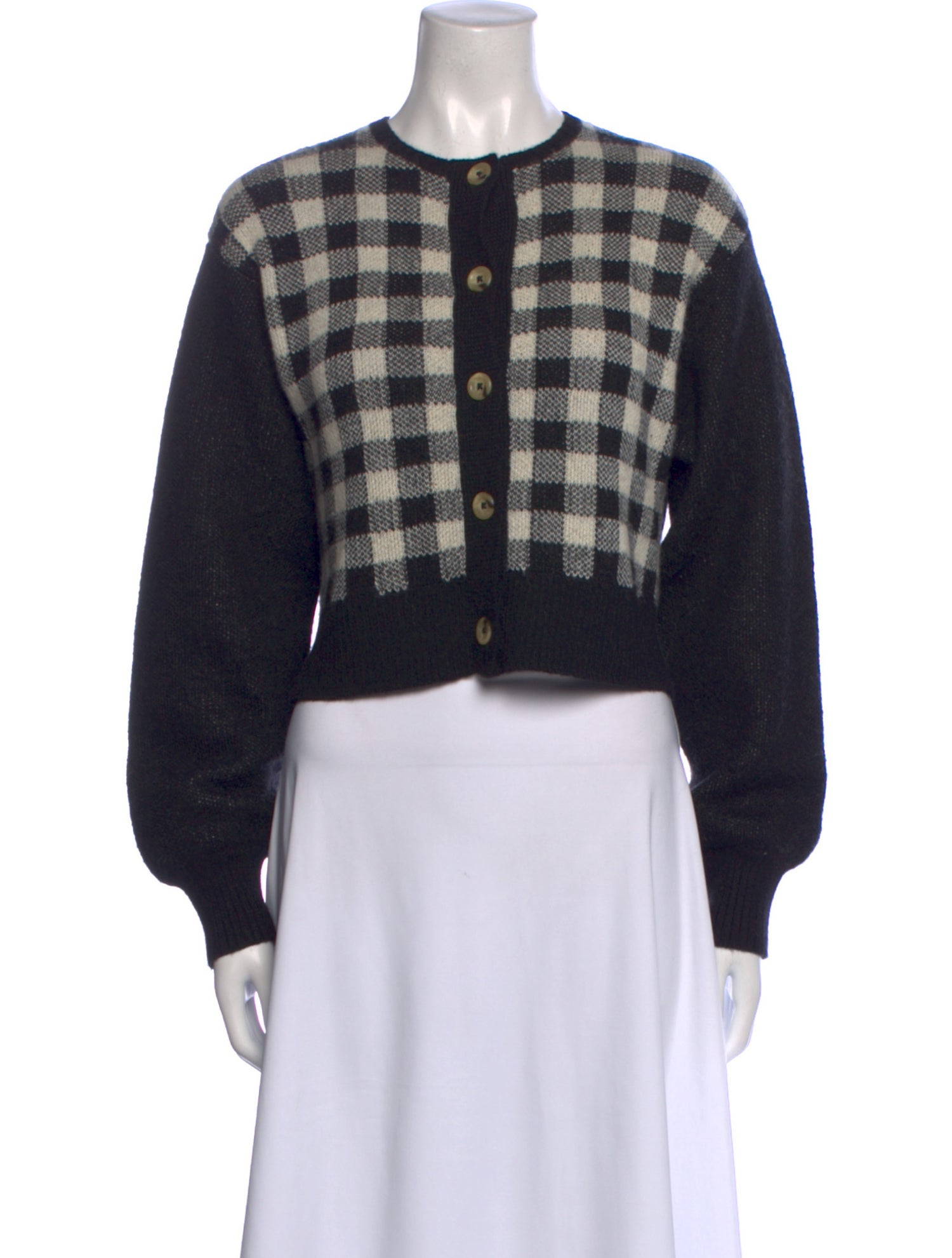 Ciao Lucia Baby Alpaca Plaid Print Sweater