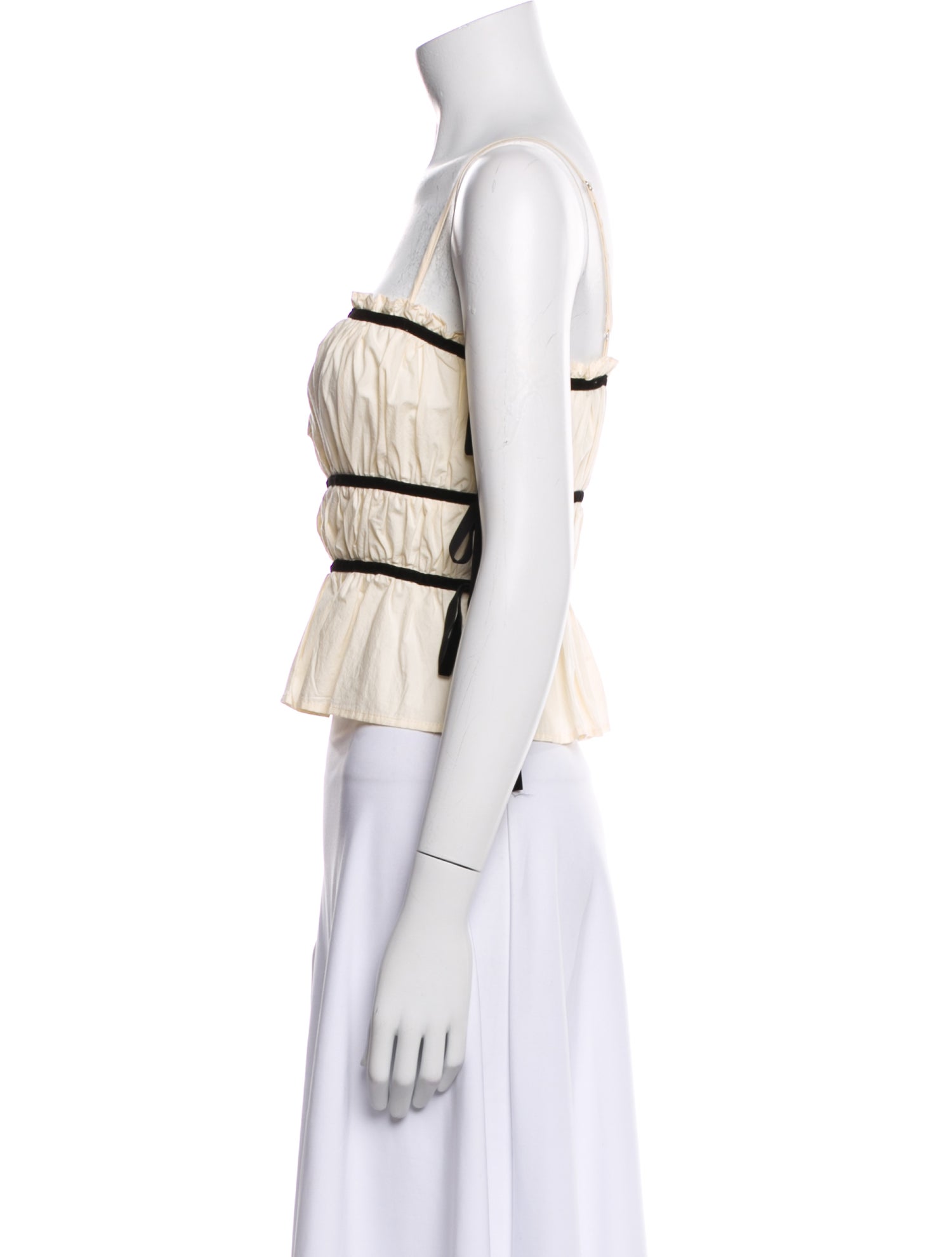 Ciao Lucia Square Neckline Sleeveless Crop Top