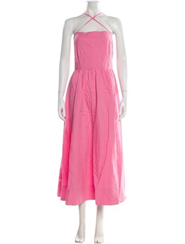 Pre-owned Ciao Lucia Halterneck Long Dress W/ Tags In Pink