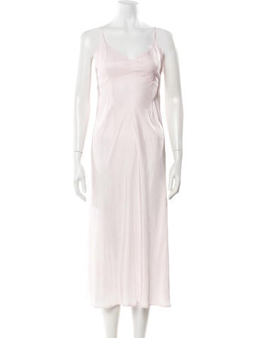 Pre-owned Ciao Lucia V-neck Midi Length Dress In Pink
