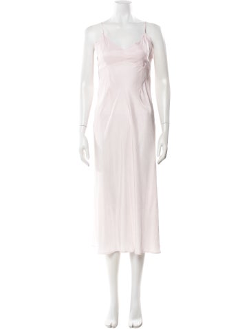 Pre-owned Ciao Lucia V-neck Midi Length Dress In Pink