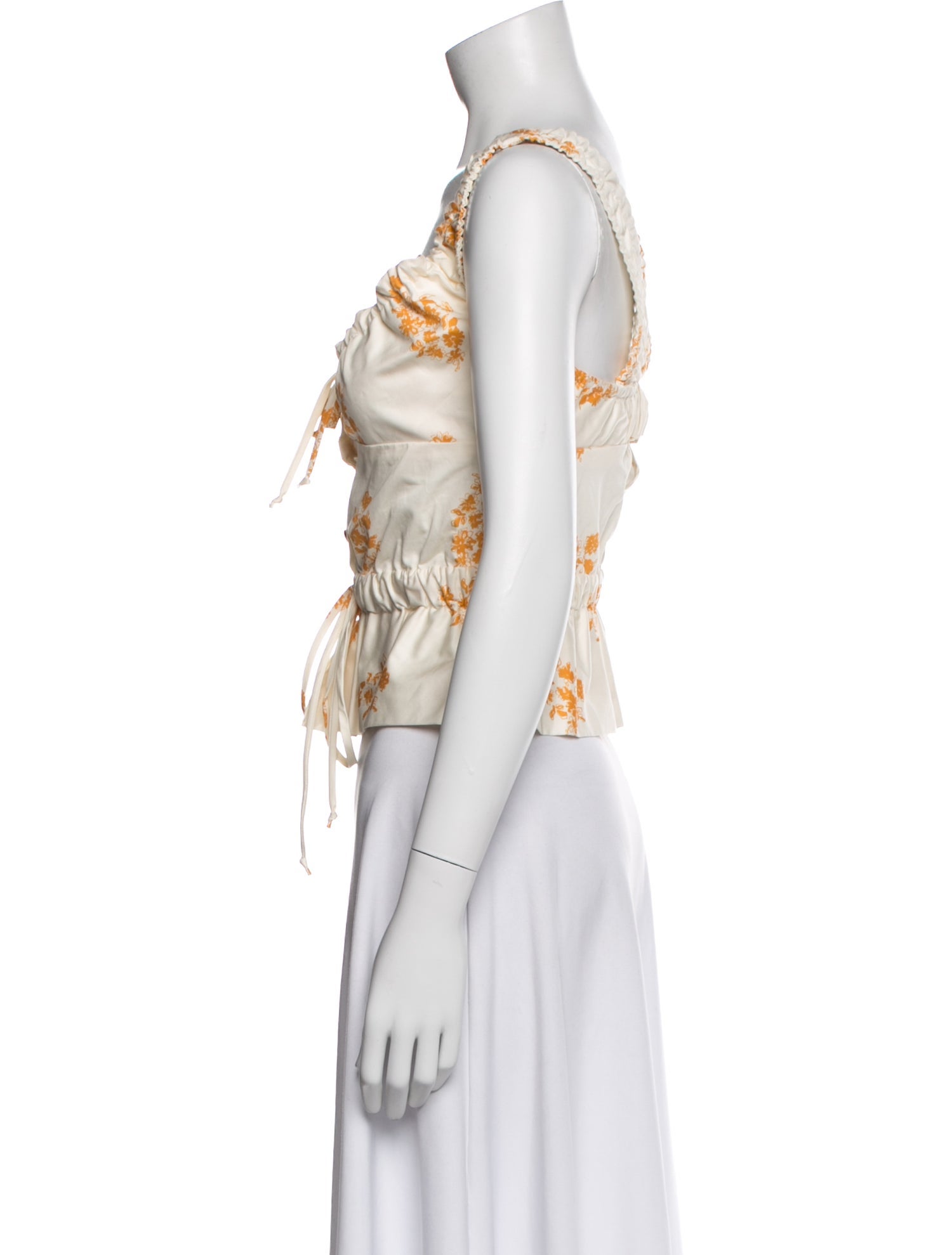 Ciao Lucia Floral Print Square Neckline Blouse