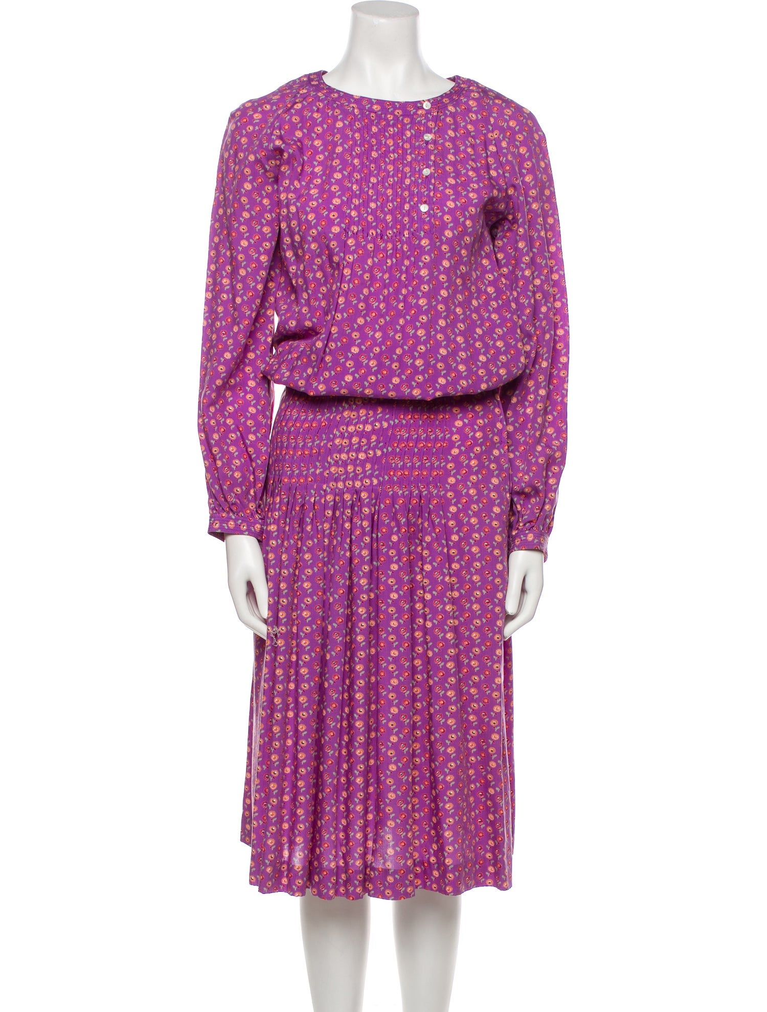 Calzaiuoli Floral Print Long Dress