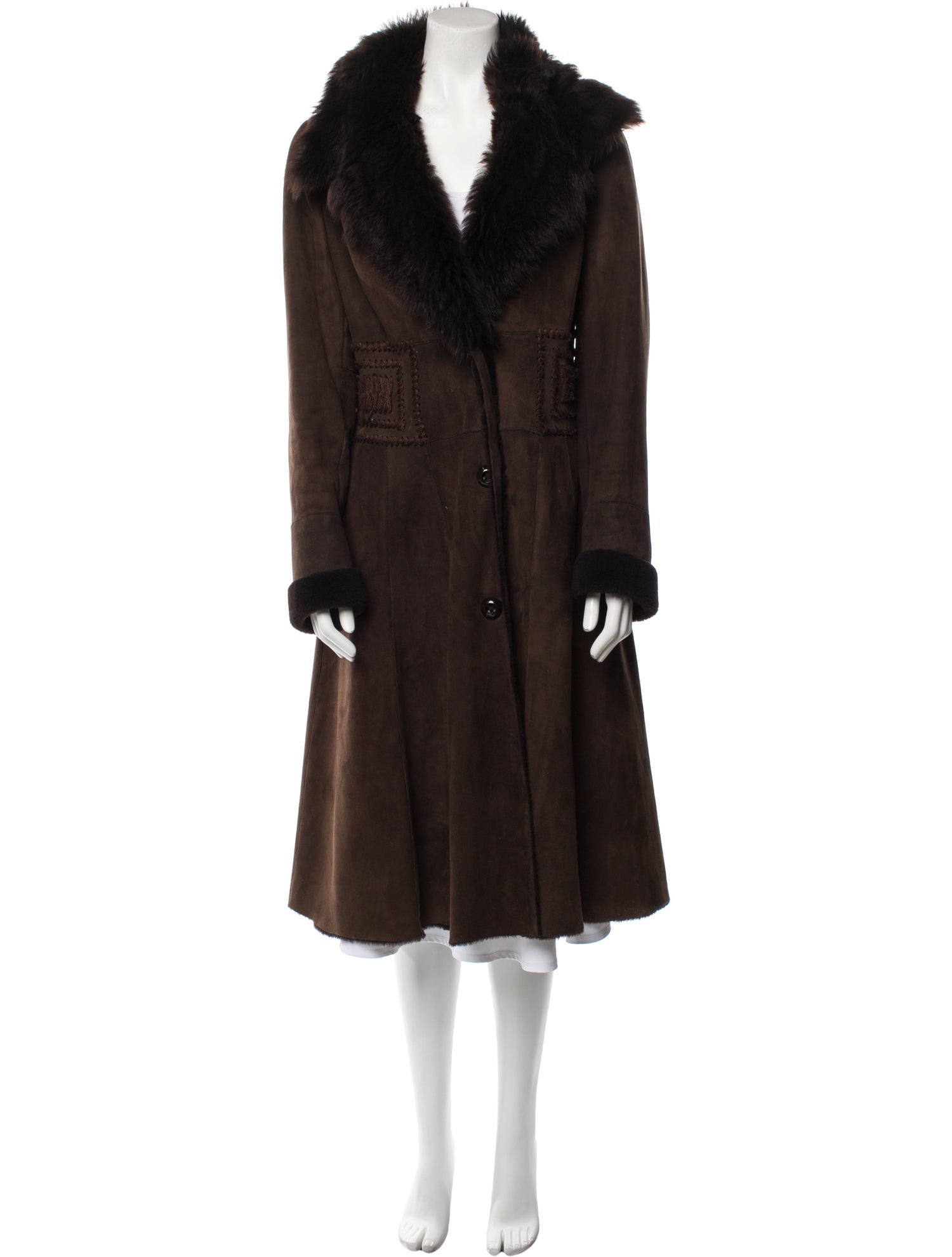 Calzaiuoli Leather Faux Fur Coat