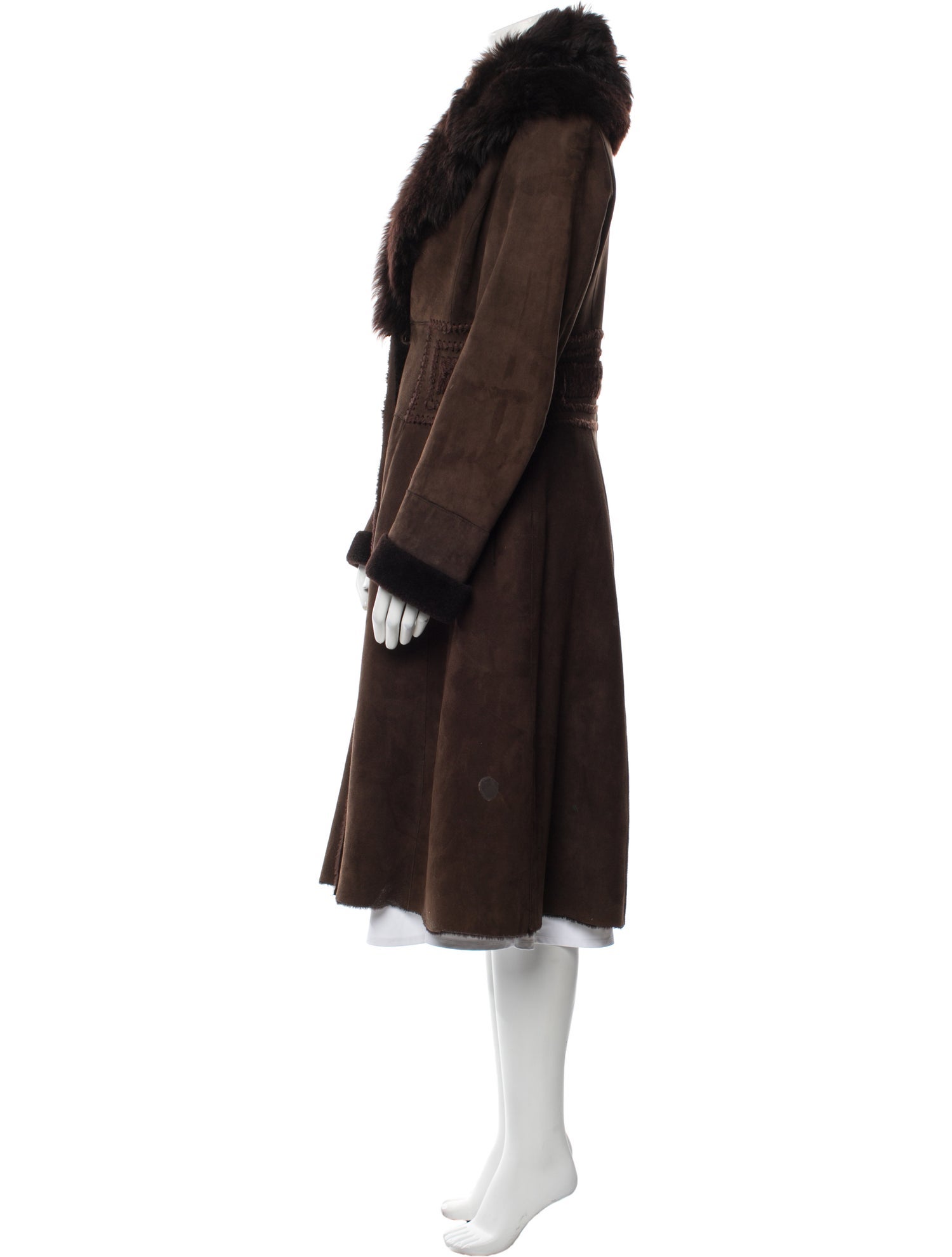 Calzaiuoli Leather Faux Fur Coat