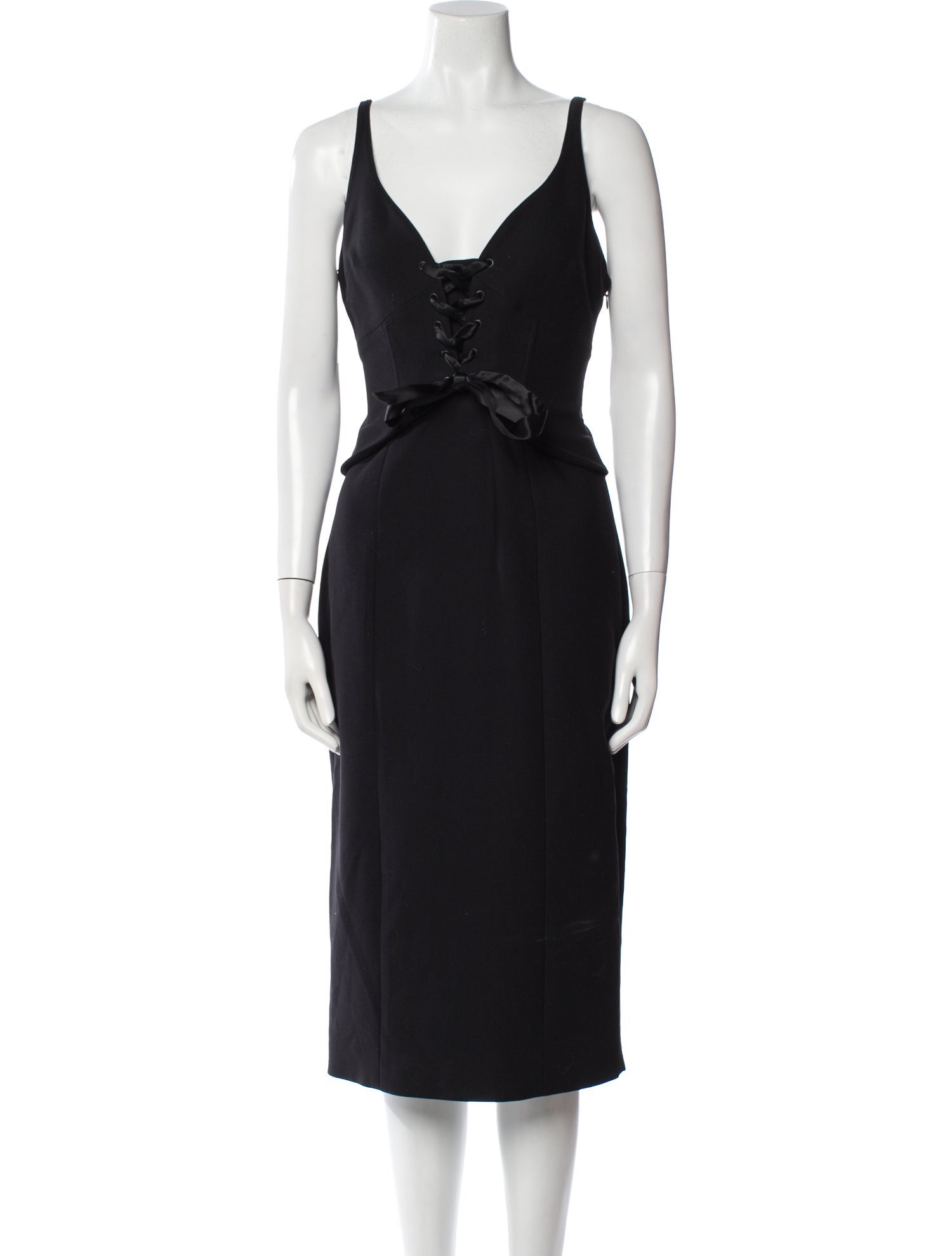 Cinq à Sept V-Neck Midi Length Dress