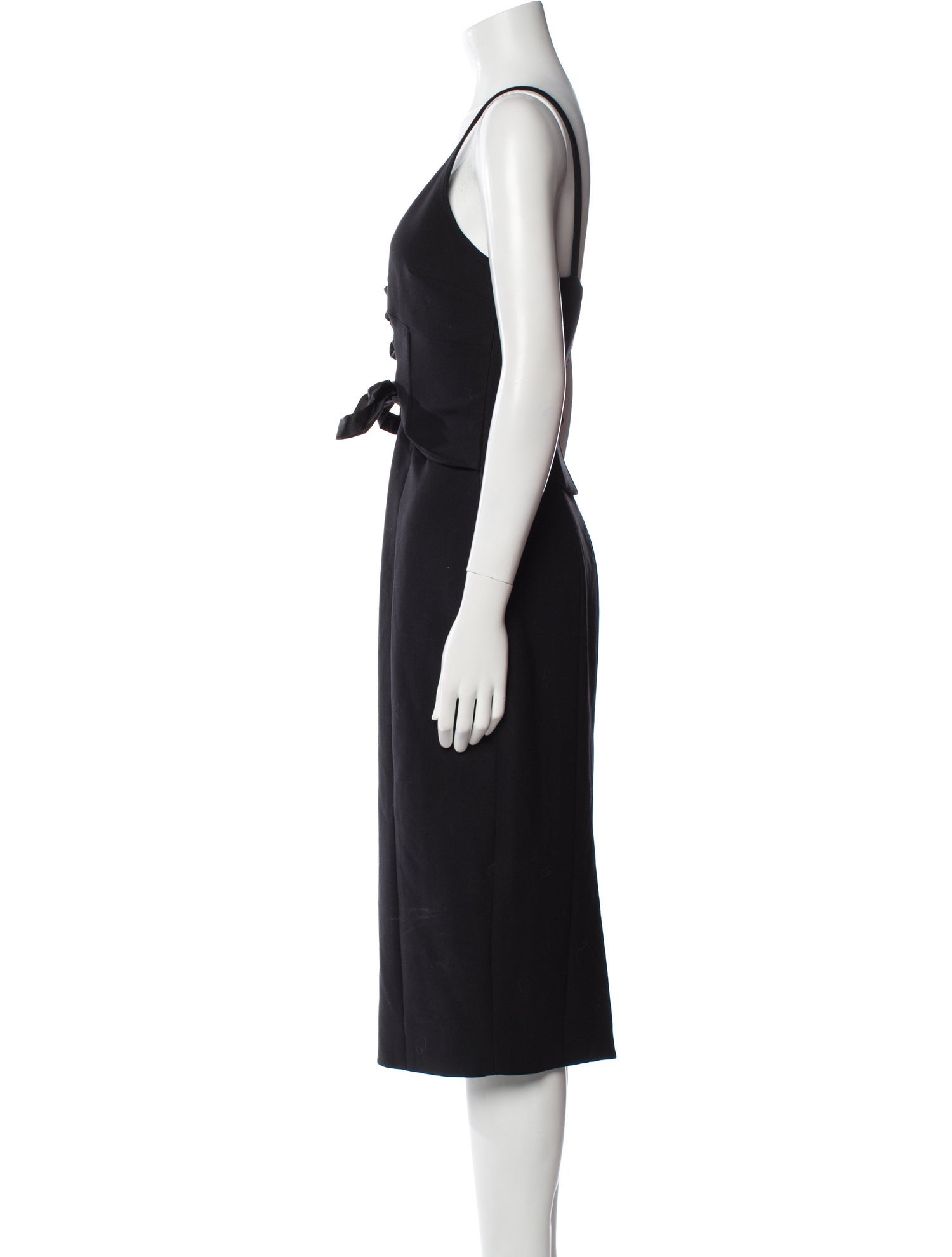 Cinq à Sept V-Neck Midi Length Dress