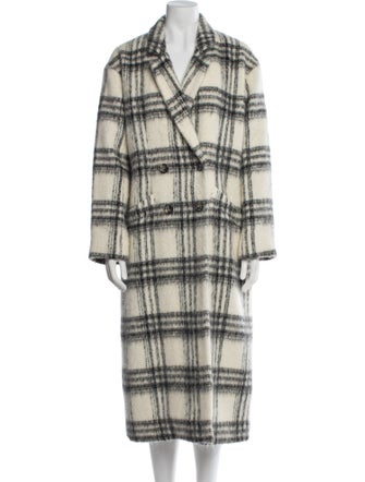 Cinq à Sept Plaid Print Peacoat