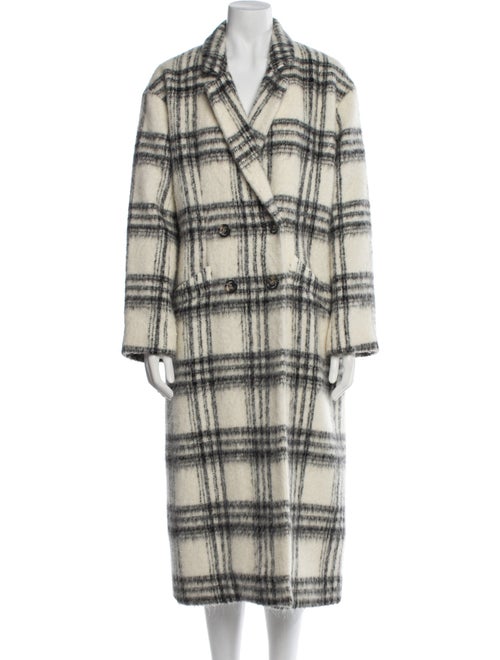 Cinq à Sept Plaid Print Peacoat
