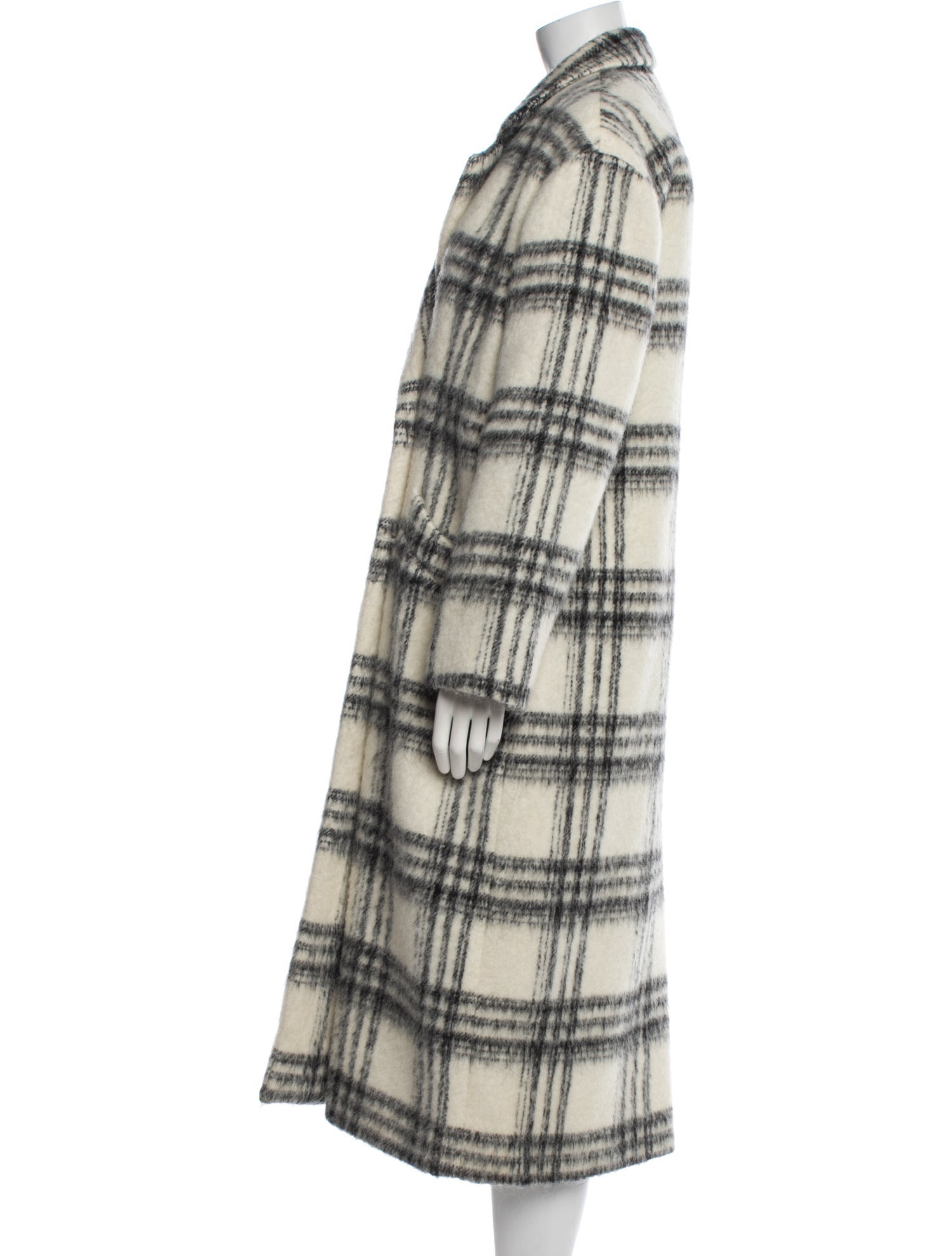 Cinq à Sept Plaid Print Peacoat