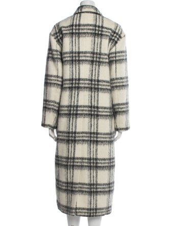 Cinq à Sept Plaid Print Peacoat