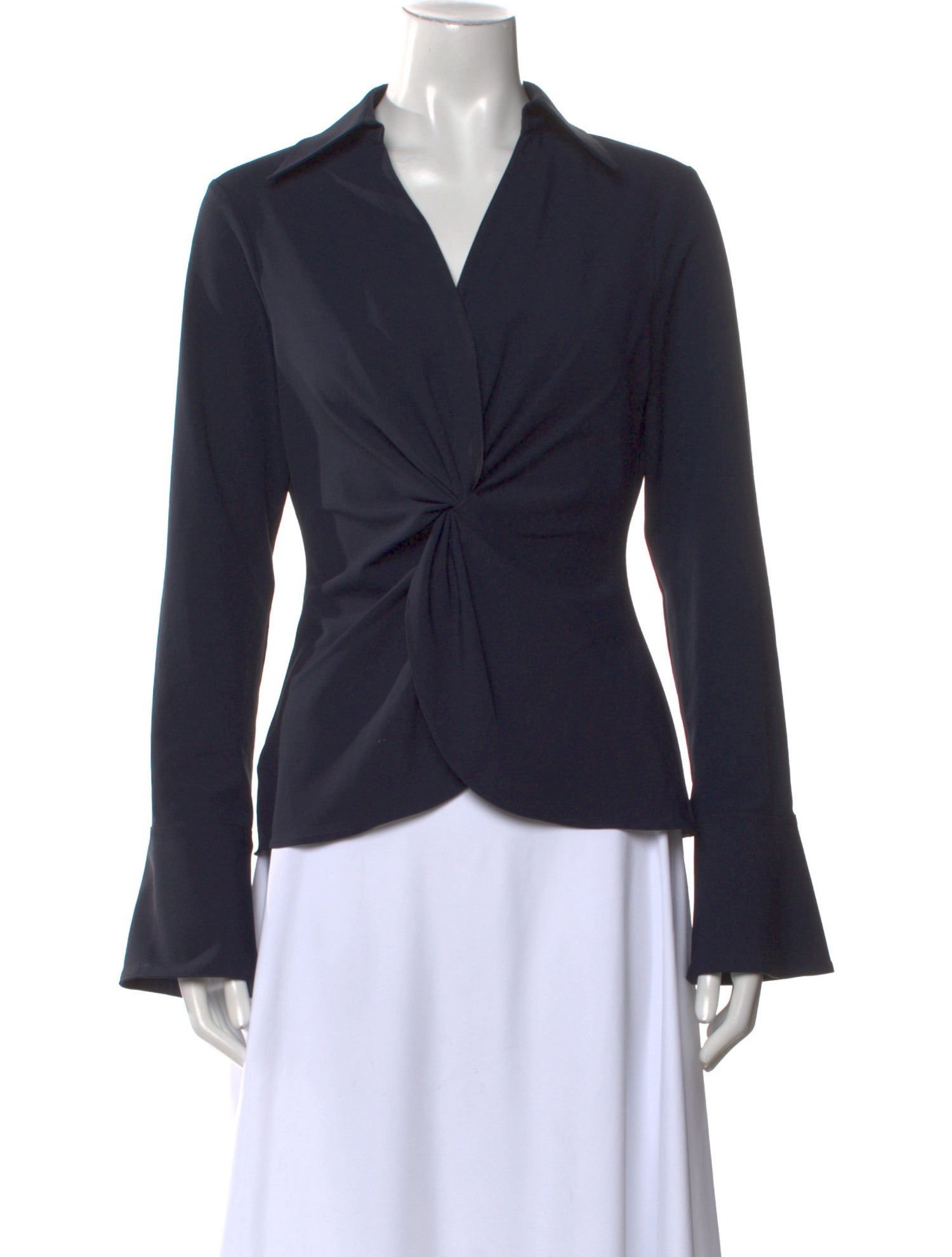 Cinq à Sept V-Neck Long Sleeve Blouse